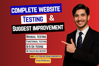 do manual QA testing for website mobile app and saas