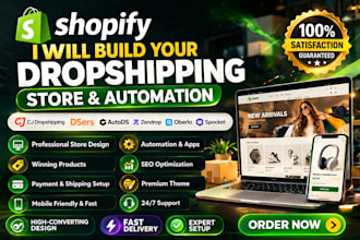 build shopify dropshipping store via cj dsers autods zendrop oberlo spocket zopi