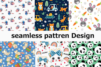 create seamless pattern design and ,textile etc