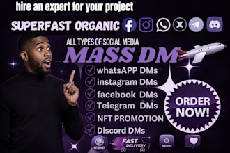send mass dms on discord, telegram, instagram, facebook and twitter