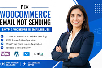 fix woocommerce email not sending SMTP and wordpress email issues
