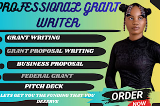 write a professional grant proposal for a nonprofit, business, or startup
