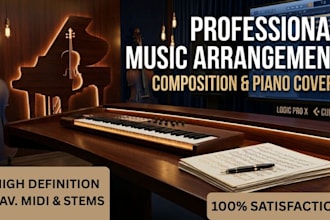 compose and arrange your music and custom piano arrangement for your song