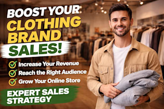 clothing brand marketing shopify store promotion clothing brand sales manager