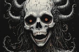 do horror illustration dark art illustration metal artwork