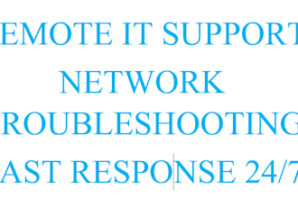 provide remote IT support and network troubleshooting