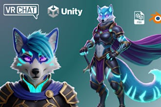 vrchat avatar commission nsfw vrc avatar 3d furry anime vtuber model rig unity