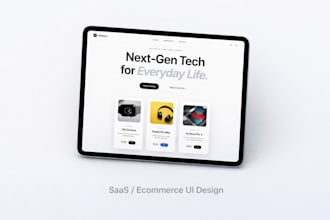 design modern ecommerce or shopify website UI UX and frontend layout
