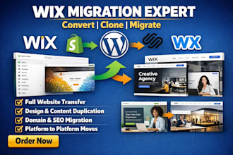 convert clone or migrate wix website from wordpress shopify and squarespace