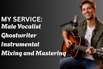 create a professional pop song with male vocal