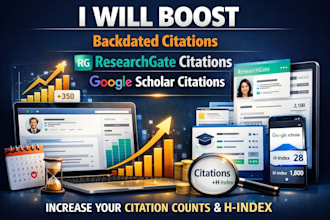 boost backdated citations, researchgate citations, google scholar citations