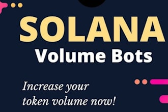 create trading volume bot, pumpfun bundle launch bot, market maker bot on solana