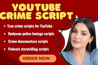 write viral true crime, mystery, and documentary youtube scripts