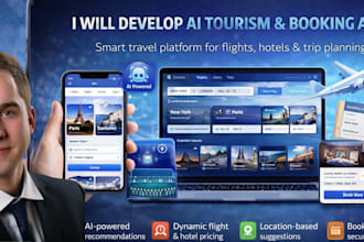 develop ai tourism app, ai flight and hotel room booking app