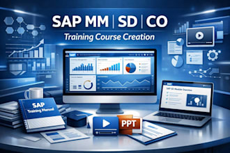 create sap mm course, sd and co, playbook training course, manual, PPT, video