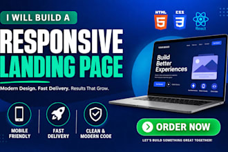 build a modern and responsive landing page