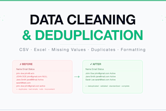clean and deduplicate your excel or CSV data fast