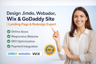 design jimdo website redesign landing page website webador wix godaddy website