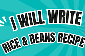 write rice and beans recipe