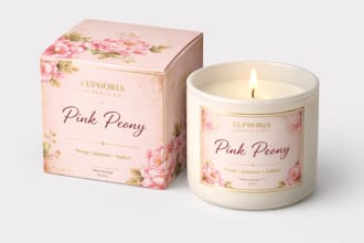 do candle label or product label packaging design