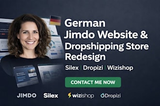 german jimdo website and redesign shopify dropshipping website dropizi wizishop