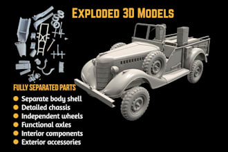 provide you 3d print ready scale car model, resin printable vehicle model stl