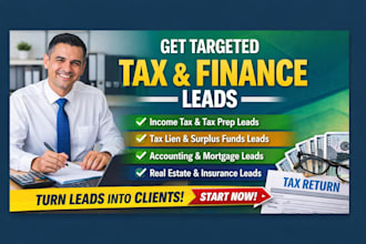 generate income tax leads, tax preparation leads, tax return, tax planning leads
