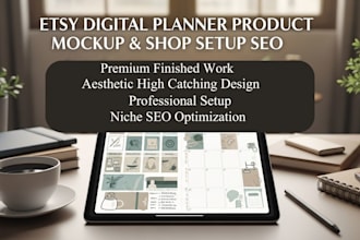 create high converting etsy mockups, product images and branding kit