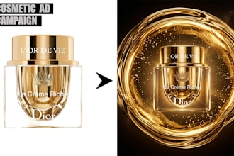 design premium ai skincare and beauty product visuals