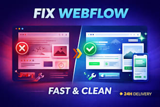 fix, update, and optimize your webflow website professionally