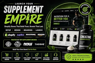 setup supplement shopify amazon store solgar thorne rocktomic health website