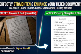 clean, restore and fix blurry or damaged document images
