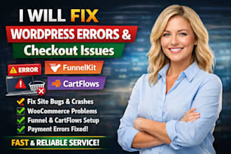 fix wordpress errors customize checkout funnelkit cartflows bugs website issues