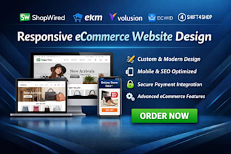 create responsive shopwired ekm volusion ecwid duda shift4shop website design
