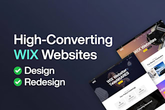 design a high converting wix website and wix website redesign