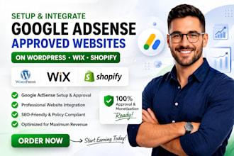 setup integrate google adsense approved websites on wordpress wix shopify