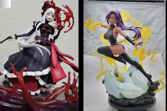 3d print and paint anime figures warhammer miniatures stl model diorama