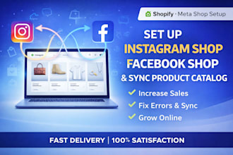 setup instagram shop facebook shop ecommerce product catalog