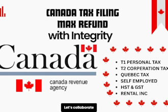 prepare and file canada tax return t1 for individuals and small businesses