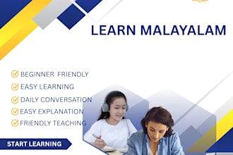 teach you malayalam speaking, reading and writing for beginners