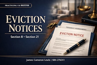 as a UK solicitor, draft your court compliant eviction notices