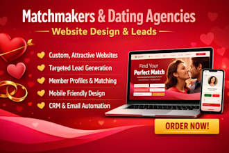 generate dating, matchmaking and singles event leads, build wix website