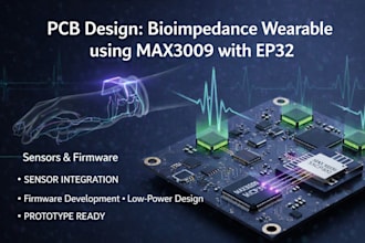 pcb design bioimpedance wearable using max30009 with esp32 sensors and firmware