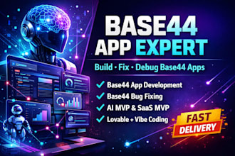 build base44 app base44 website base44 expert developer fix bug
