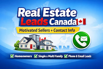 do real estate leads with contact information in canada