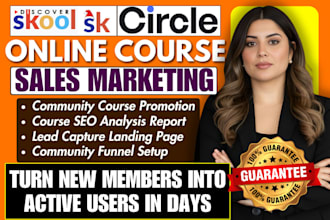 promote skool community, skool online course marketing to boost member, manager