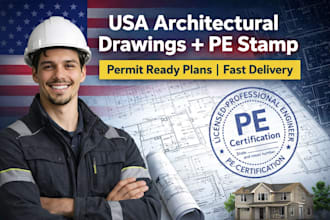 stamp draw all USA architectural drawing house plan mep 2d floor pe stamp