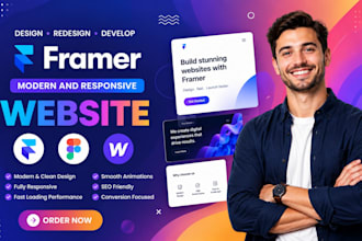 develop framer website, framer website design, framer landing page, framer