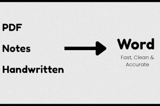 convert handwritten notes, PDF or image to word accurately