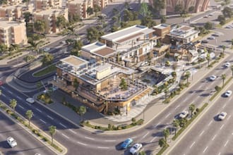 be your expert 3d architectural designer, urban landscape render,exterior design